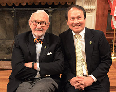 Photo of people at a society event Photo of people at a society event