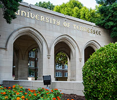 Photo of the UTHSC entrance. Links to Gifts of Appreciated Securities